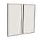 32" x 17" White Wood Geometric Home Wall Décor Set with Black Frame
